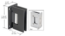 CRL Black with Chrome Accents Vienna 037 Series Wall Mount Hinge V1E037BL