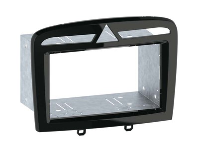 Adaptateur de façade 2-DIN pour Peugeot 308 / 308 CC / RCZ noir nacre