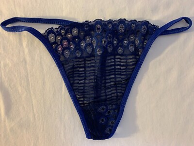 DRSH Woman's Thong/G-String Underwear Variety Blues & Different Patterns Size(S)