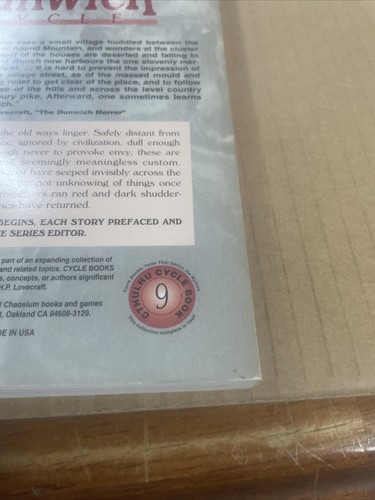 The Dunwich Cycle Chaosium Paperback Call Of Cthulhu Fiction First Edition - Picture 8 of 14