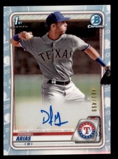 2020 Bowman Chrome Prospect Autographs Refractor Diosbel Arias Auto /499 Texas