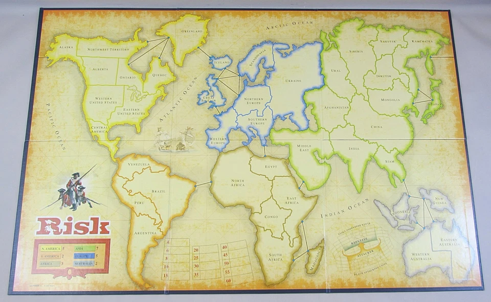 Risk Board Game Parker Bros 2004 The World Conquest Game Strategy 2-6 Players - Image 2 of 4