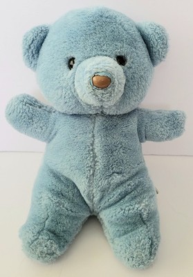 VINTAGE RUSS BERRIE BLUE PLUSH HONEY BEAR 9'' STUFFED ANIMAL 