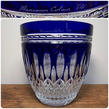 Waterford Clarendon Cobalt Blue Champagne Ice Bucket ETCHED PRODUCTION SAMPLE