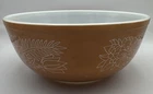 VTG Pyrex Woodland Tan Mixing Bowl #404 4 Quart Brown USA