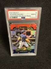 PSA 10 GEM 2024 SELECT CONCOURSE RED WHITE BLUE JACKSON CHOURIO RC POP 1