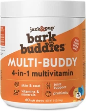 Jack&Pup Dog Vitamins and Supplements Multivitamins for Dogs - Bark 60 