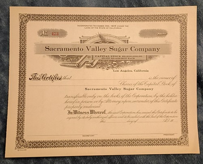 #ad #ad Sacramento Valley Sugar Company White amp; Black 1900 Mint Condition $15.89