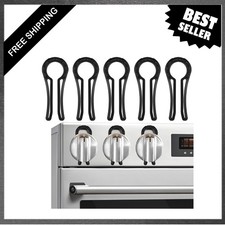 Gas Stove Knob Locks 5 Pack Child Safety Oven Lock Child Proof Stove Lock Black