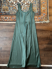 Madewell Green Scoopneck Tank Maxi Slip Dress Botanical Green 2 NWOT