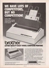 Brother HR-15 Letter-Quality Daisy Wheel Computer Printer Vintage 1984 Ad
