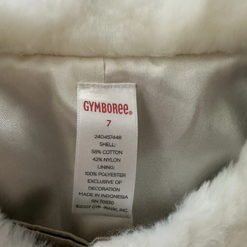 Chaqueta Blazer Gymboree Niñas 7 Dorado Cuello de Piel Sintética Vacaciones Ocasión Especial Foto 4 de 4