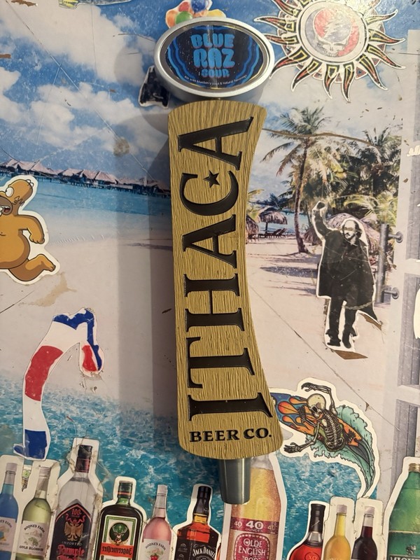 Ithaca Beer Co. Blue Raz Sour Beer Tap Handle Knob Breweriana bar man cave keg