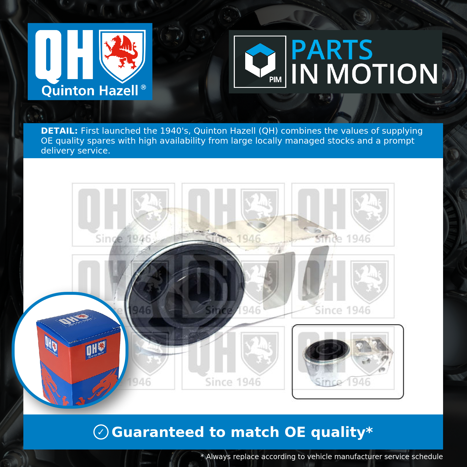 Wishbone / Control / Trailing Arm Bush EMS8499 Quinton Hazell Mounting 50706955