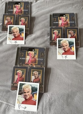 Robbie Williams Signed - Britpop CD & 2 Cassette Bundle + Signed Polaroid