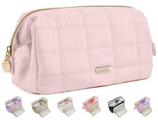 Soft Pink Large Pencil Case Pouch Zipper Bag Wide Opening School Office