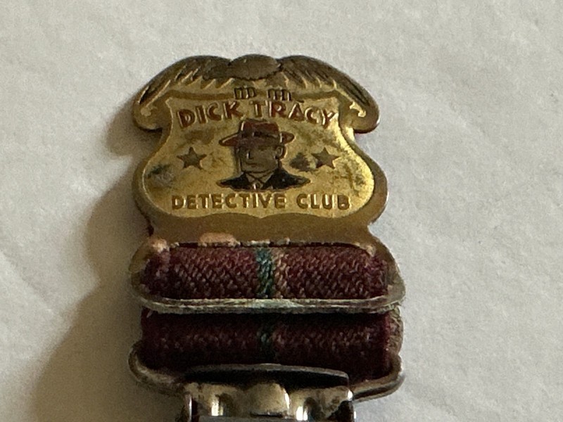 Vintage "Dick Tracy" Detective Club Clip Badge 