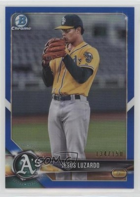 2018 Bowman Chrome Prospects Blue Refractor 134/150 Jesus Luzardo #BCP126 mr0