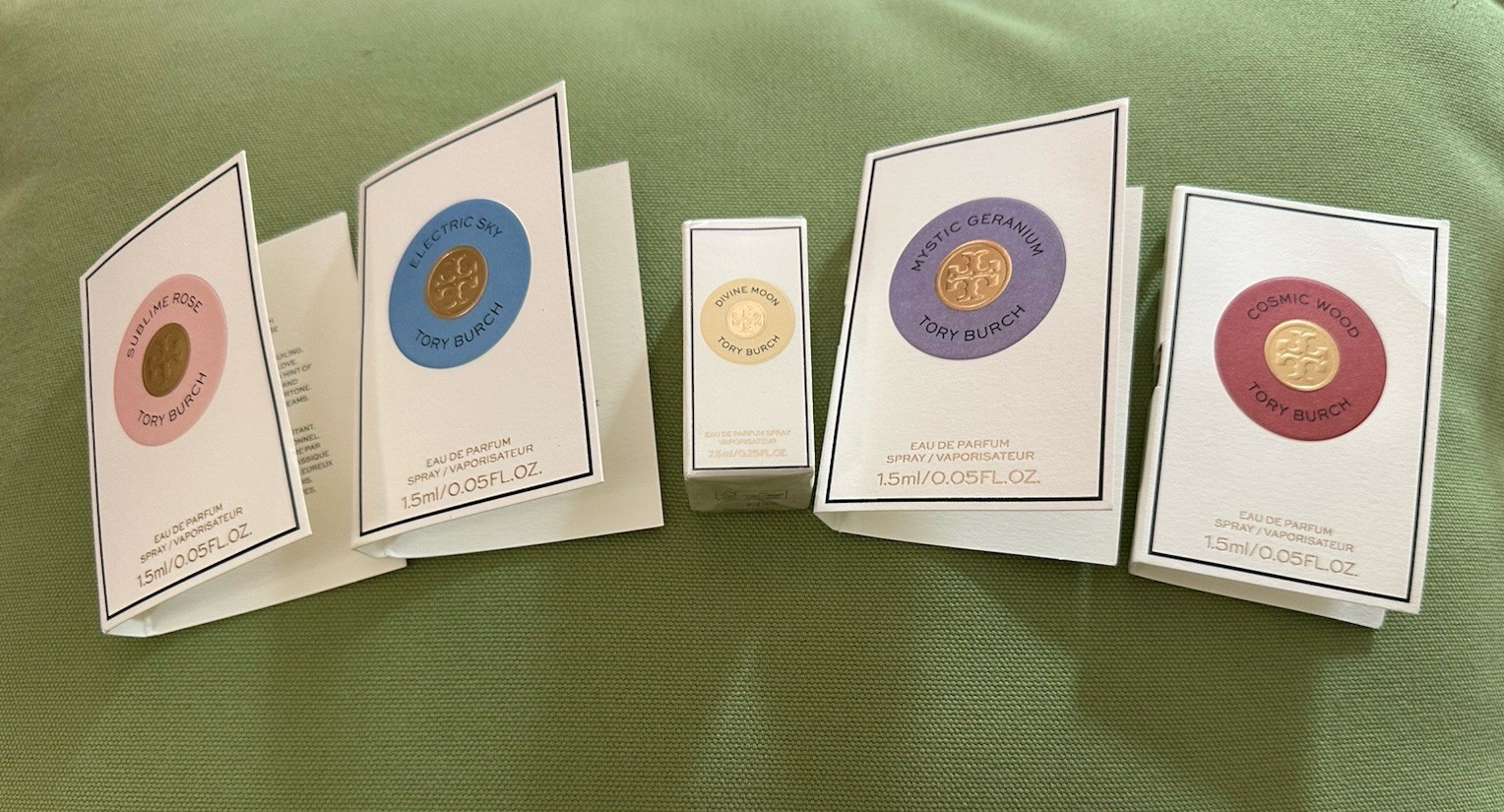 Tory Burch Divine Moon Eau de Parfum(.25 oz.)& Extra Tory Burch EDP Samples, New