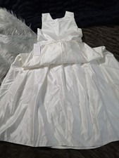 Girls Long Flower Girl Dress With Pearl Accent Around The Waist