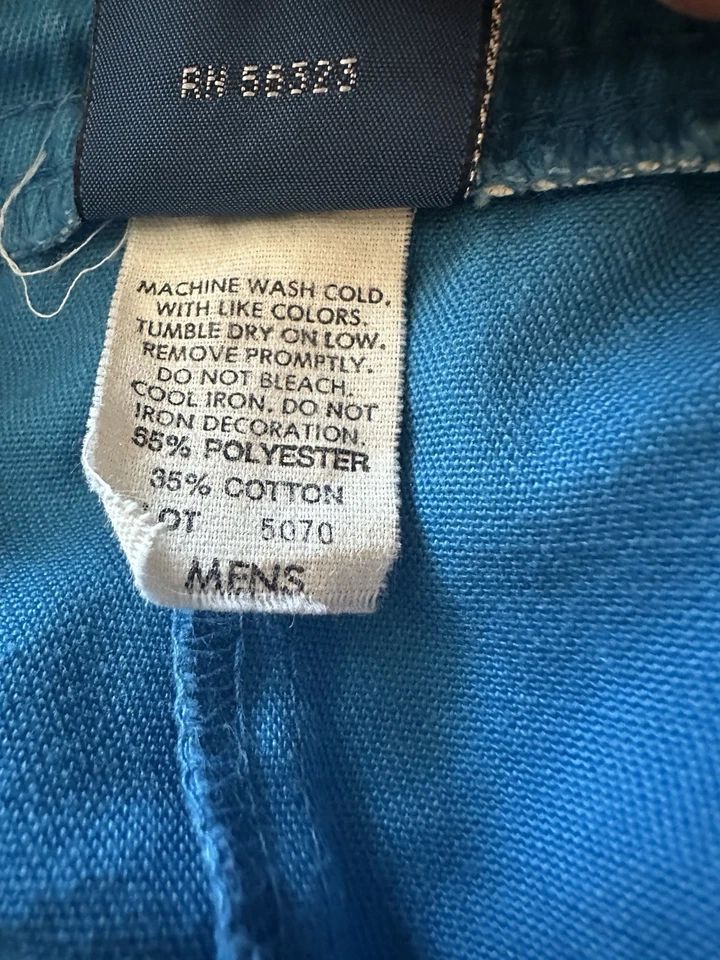 Pantalones Cortos de Pista de Correr NIKE Vintage Thrift Para Hombre Azul Blanco Poli Algodón Medianos Foto 4 de 4