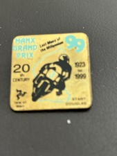 Isle  of Man manx Grand Prix metal badge 1999 (last of the century)