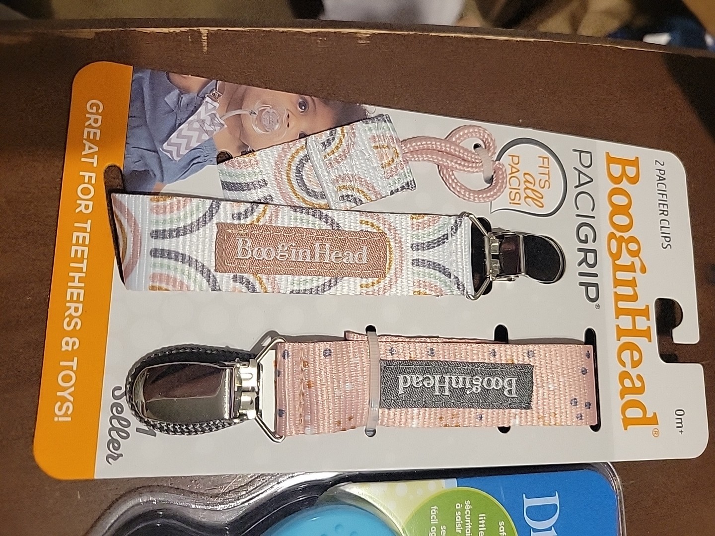 LOT Of 5 BOOGINHEAD Pacigrip Pacifier Clips, Parents Choice DR BROWN PLAYTEX NEW