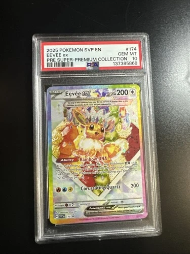 PSA 10 GEM Mint Eevee ex SVP174 Black Star Promo - Pokémon SV8.5 PRE SPC