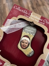 Swarovski Crystals  Enameled Baby's 1st Photo 2017 Ornament-2 1-2  New in Box