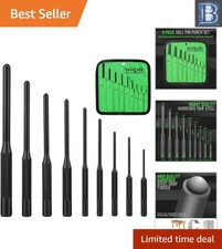 SWANLAKE 9-Piece Roll Pin Punch Set - Automotive Jewelry Repair Tool