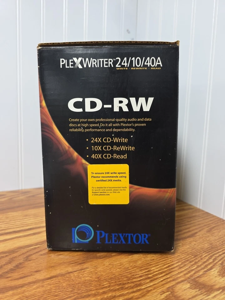 Vintage Plextor PlexWriter 24/10/40A IDE CD-RW Drive PX-W2410T BOX/INSERTS ONLY - Image 4 of 4