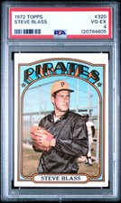 1972 TOPPS #320 STEVE BLASS PSA 4