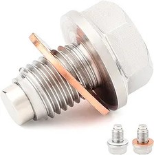 M12x1.5 Stainless Steel Magnetic Engine Oil Drain Plug with 6 Wa Size: M12x1.5