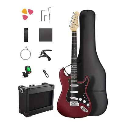 Donner DST-80 Full-Size Electric Guitar Starter Kit for Beginners with 10W Amp