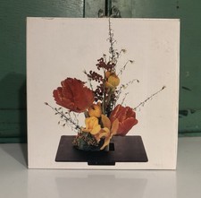 Metal Kenzan Flower Frog Arranger Matte Black Vase 1980s Japonica 7  NEW