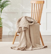 6 Layers Cotton Muslin Blankets Large, Lightweight Cotton Throw, Cooling Soft