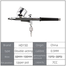 Dual Action Gravity Feed 0.5mm Gun Spray Airbrush Nail Art Paint Tattoo Tool Set