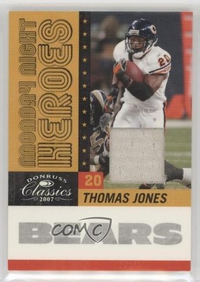 2007 Donruss Classics Monday Night Heroes Jerseys /250 Thomas Jones #MNH-26 2u3