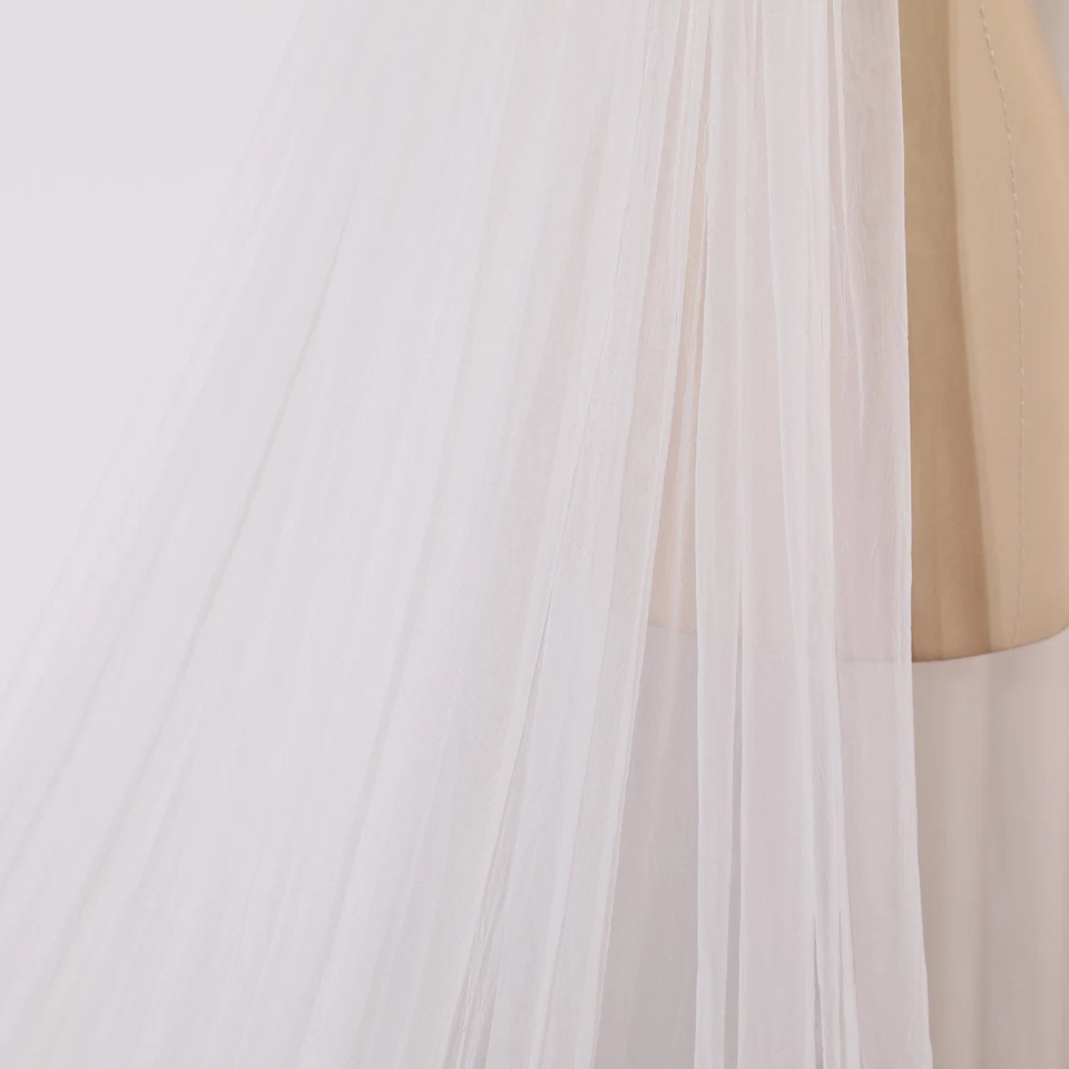 Hermosos apliques de encaje de peonía velo de boda personalizado velo de novia Foto 4 de 4