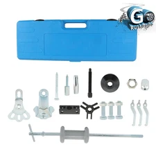 17 Slide Hammer Dent Puller Tool Kit Wrench Adapter Axle Bearing Hub Auto Set