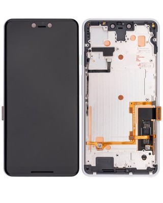 Original Display Google Pixel 3 XL Weiß mit Rahmen aufgearbeitet