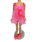 Vintage Barbie #3403 Baby Doll Pinks Complete Gown & Slippers Nice- No Doll