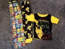 Pok mon Pajamas Kids Lot 4 5 6 Pikachu Squirtle Charmander 2 Piece Set  Pants