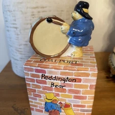 Paddington Bear and the Big Drum Hand Painted Porcelain by Coalport 1976 w/ box