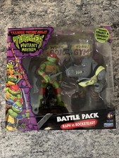 Walmart Exclusive Tmnt Mutant Mayhem Battle Pack Raph vs Rocksteady Action Figs