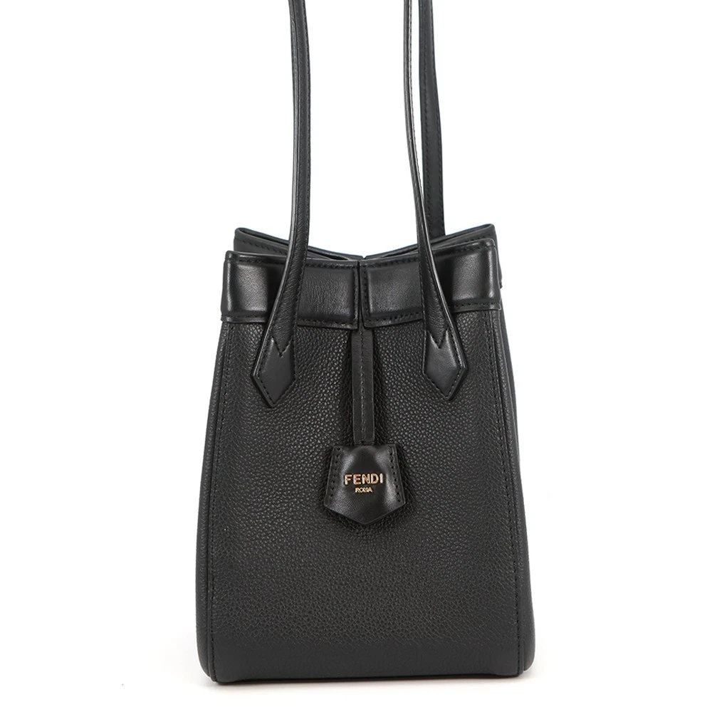 Fendi — FENDI Origami Shoulder Bag Size Mini Leather Black 8BS083
