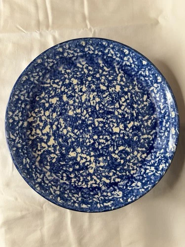 Stangl Pottery Vintage Hand Painted Town & Country Spongeware Pie Plate 10.5”