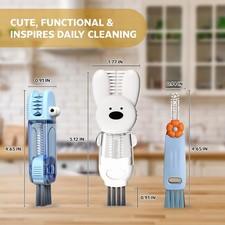 Cup Lid Cleaning Brush,3 in 1 Cup Cleaner Brush New Bottle Gap Cleaner Brush Blu