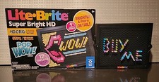 Lite-Brite Super Bright HD Pop Wow Edition Original box and pegs No Templates 
