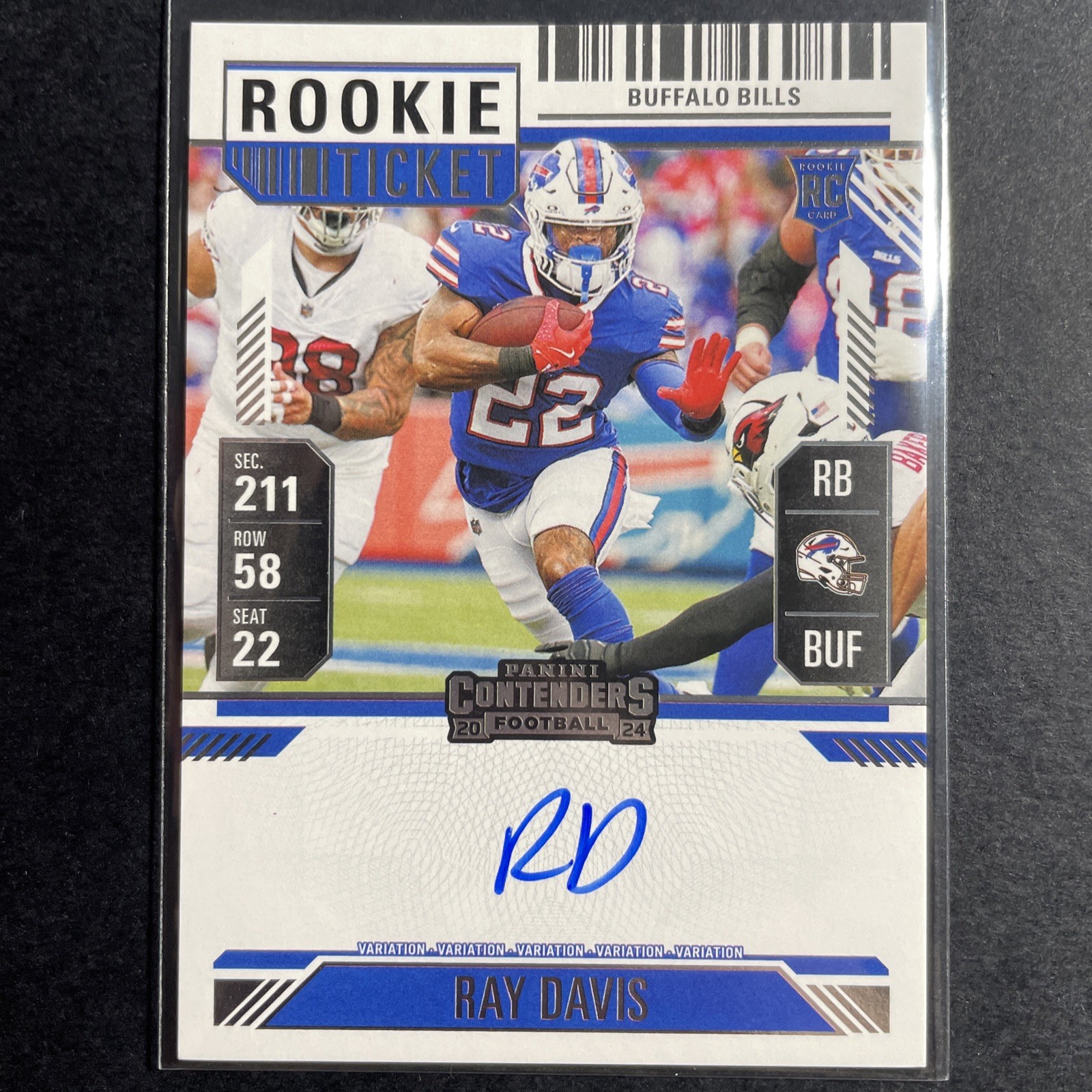 2024 Panini Contenders Hobby #137 Rookie Ticket RPS Variation Ray Davis Bills